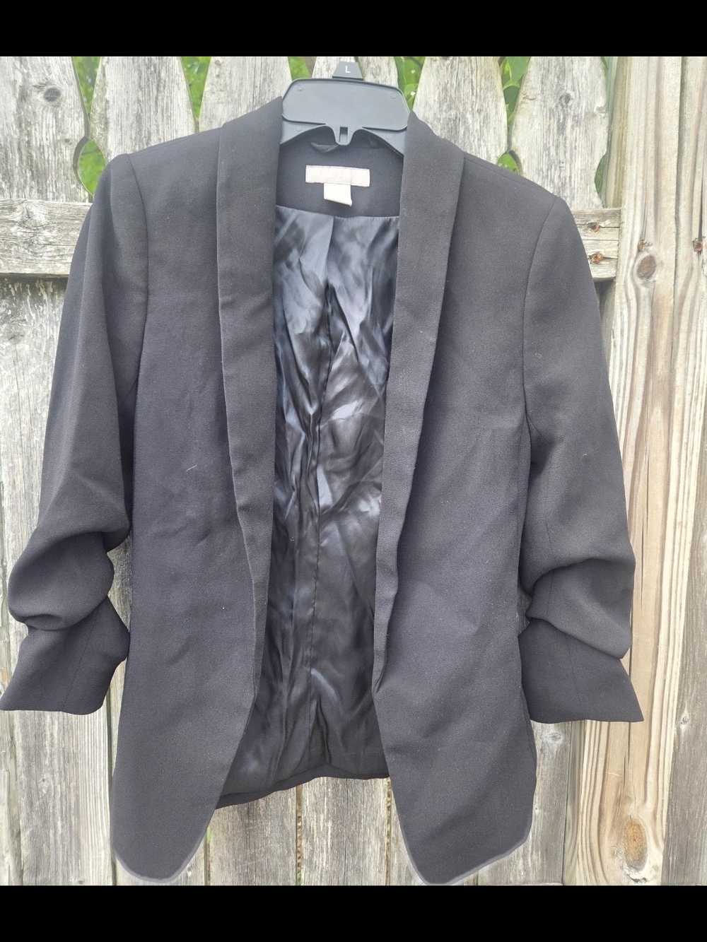 H&M Black Open-Front Blazer